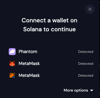 Wallet Connection Screenshot